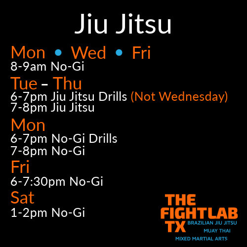 image of the jiu jitsu schedule