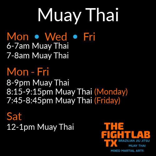 image of the muay thai schedule
